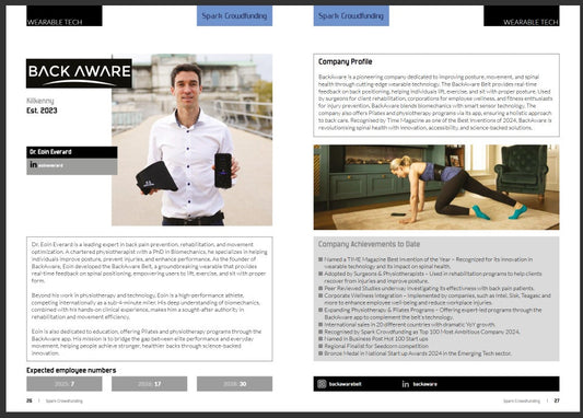 BackAware | 2025 Top 100 Ambitious Start-Ups in Ireland | Spark Crowdfunding