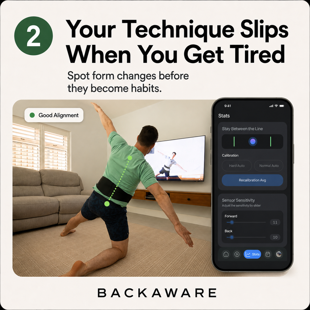 Your technique slips when you get tired