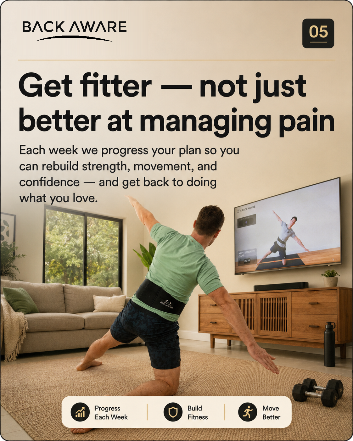 Get fitter — not just better at managing pain