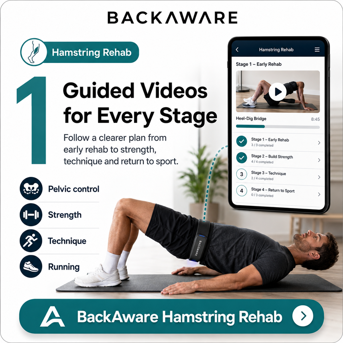Guided videos for every stage of your rehab