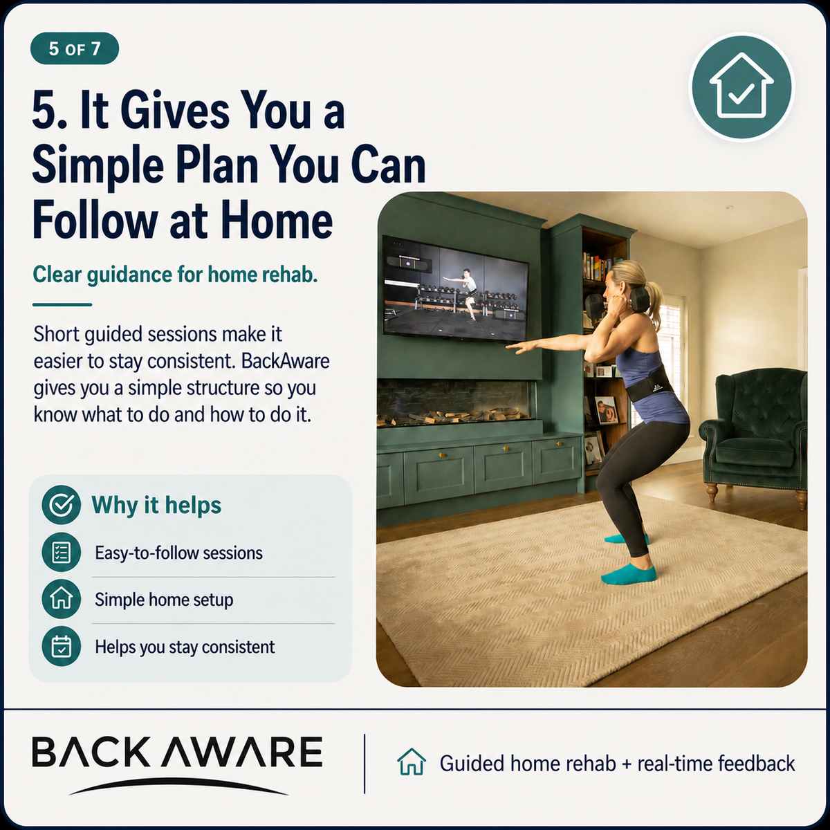 It gives you a simple plan you can follow at home