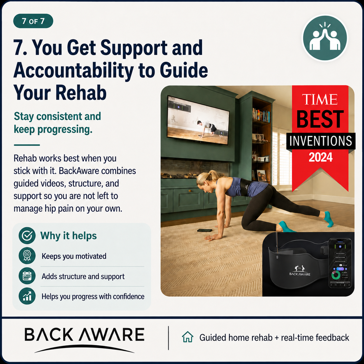 You get support and accountability to guide your rehab