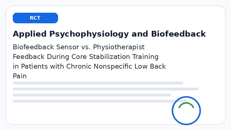 Sensor feedback vs physiotherapist feedback