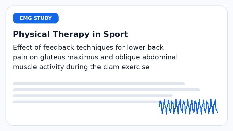 Feedback during the clam exercise