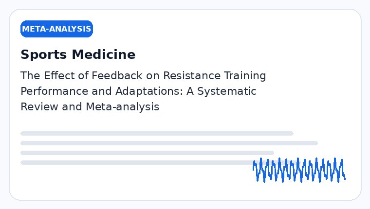 Feedback in resistance training